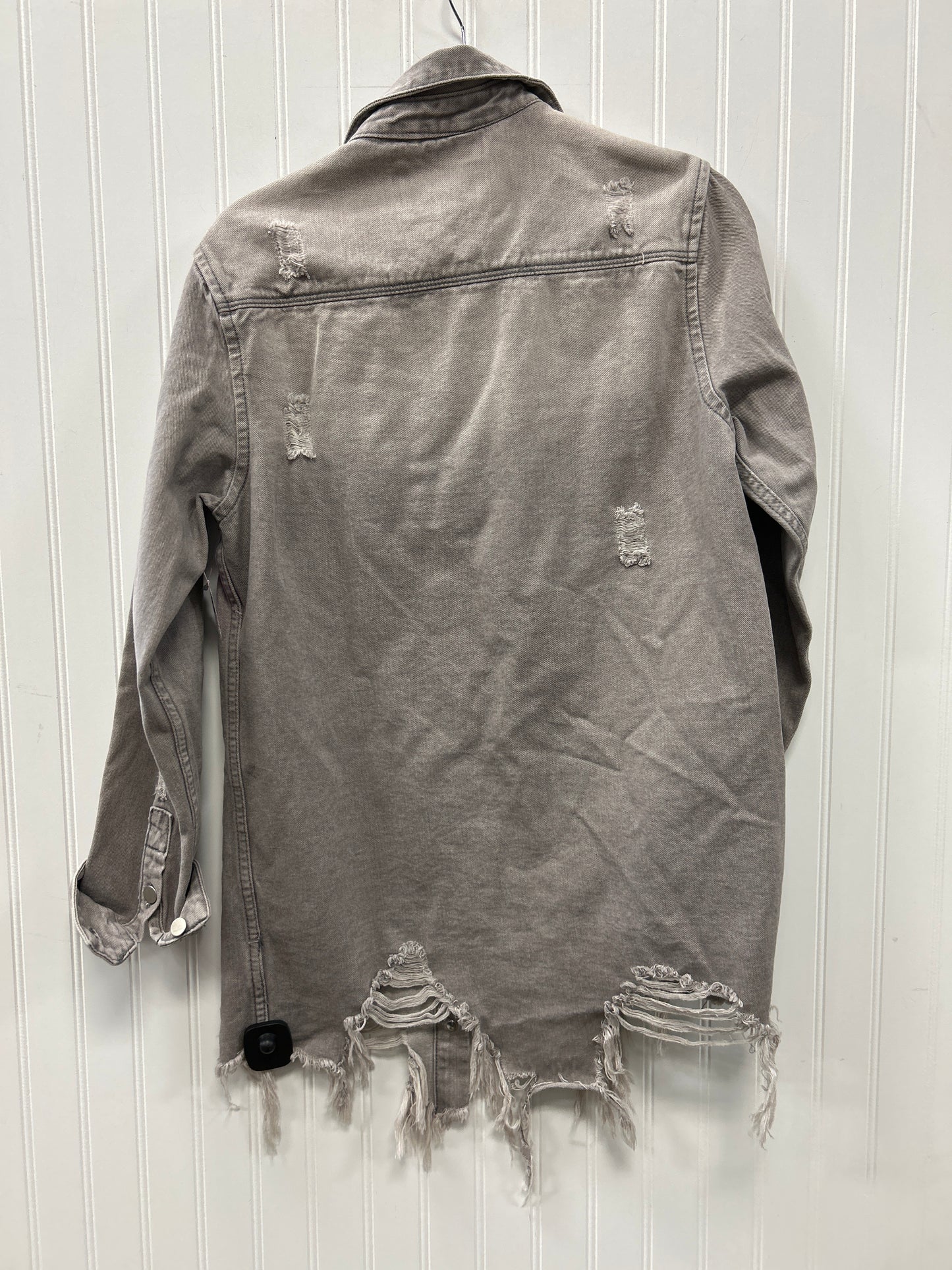 Jacket Denim By American Bazi In Taupe, Size:M