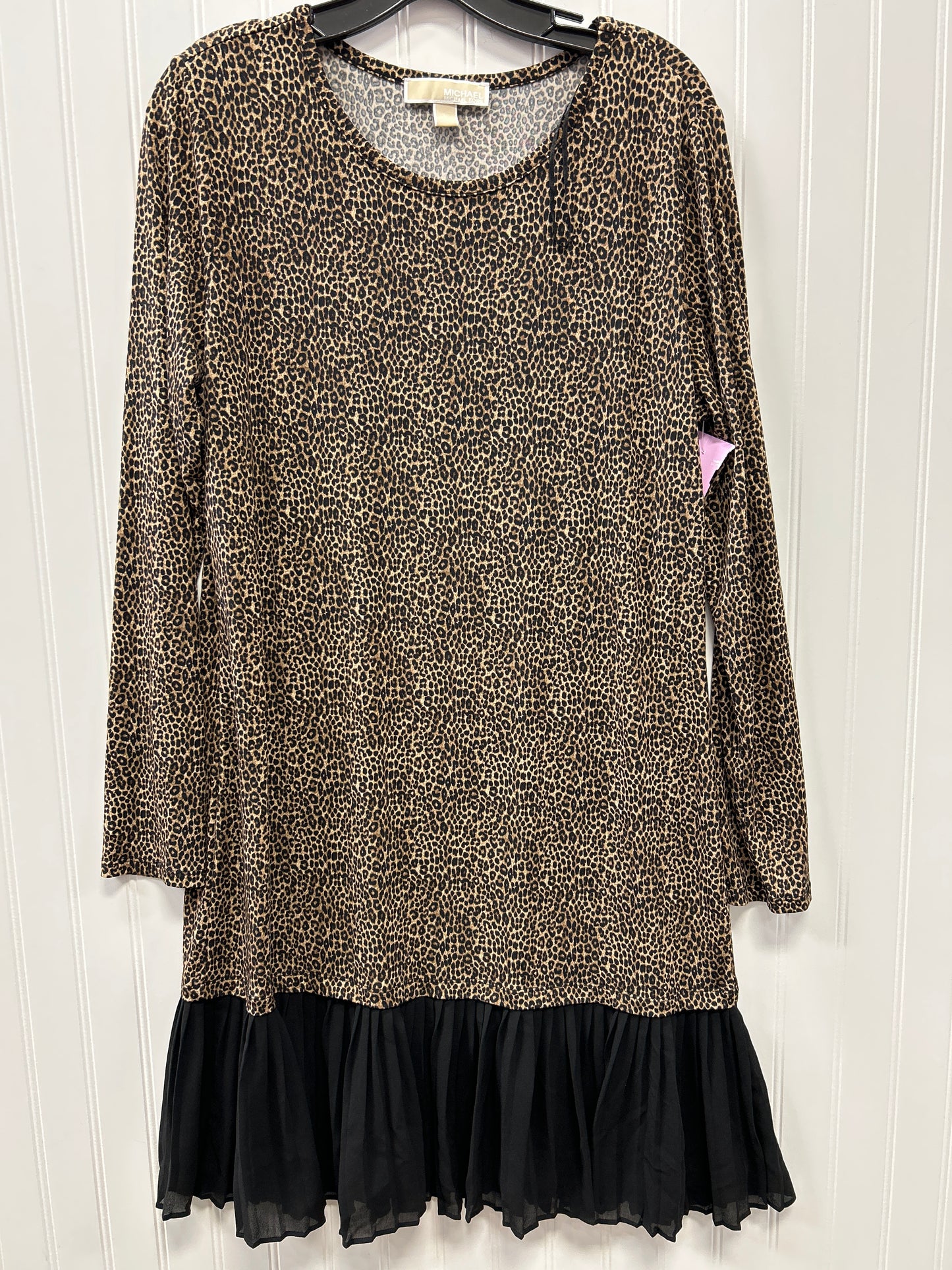 Dress Casual Midi By Michael By Michael Kors In Animal Print, Size:L