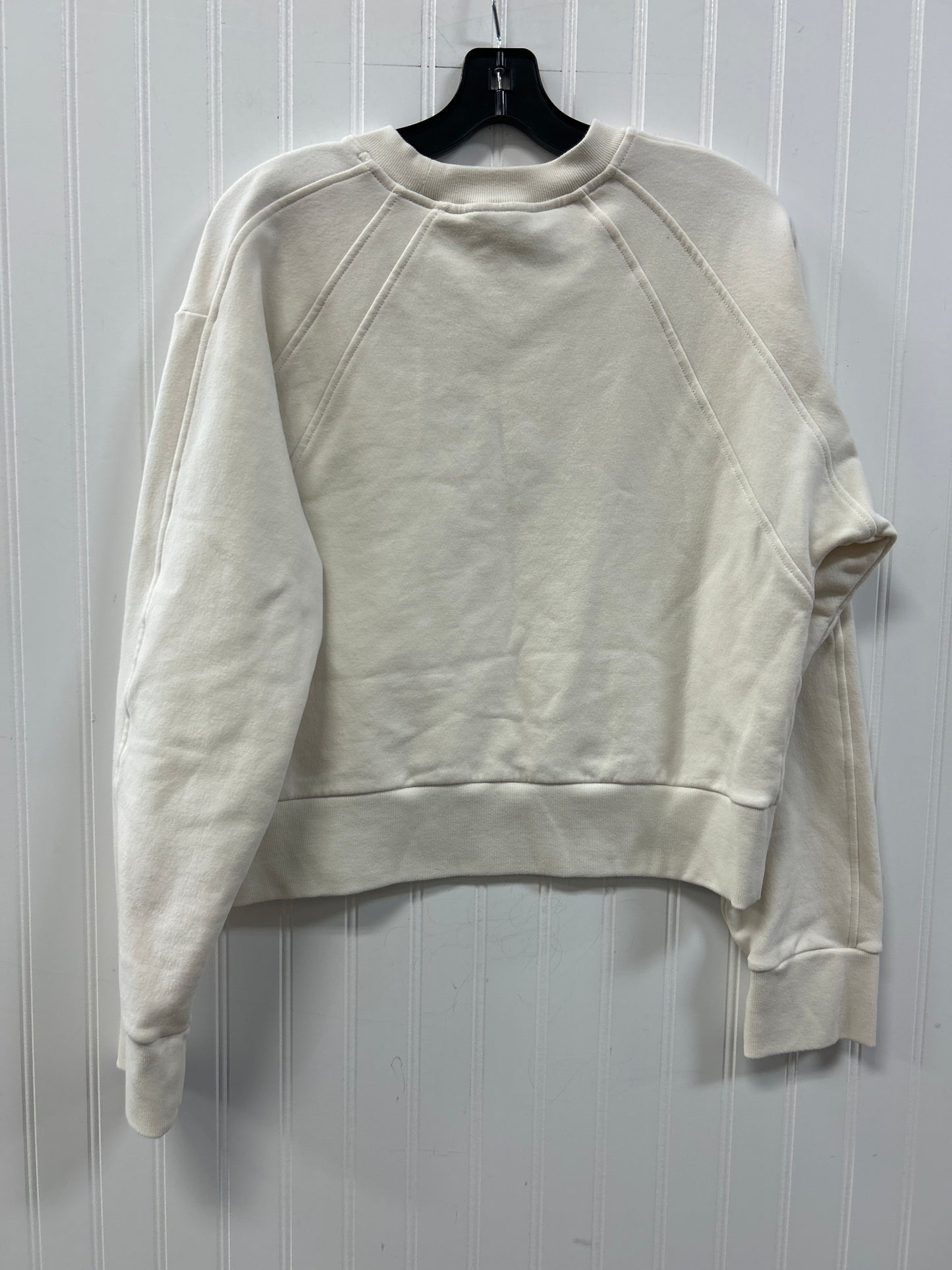 Sweatshirt Crewneck By Athleta In Cream, Size:S