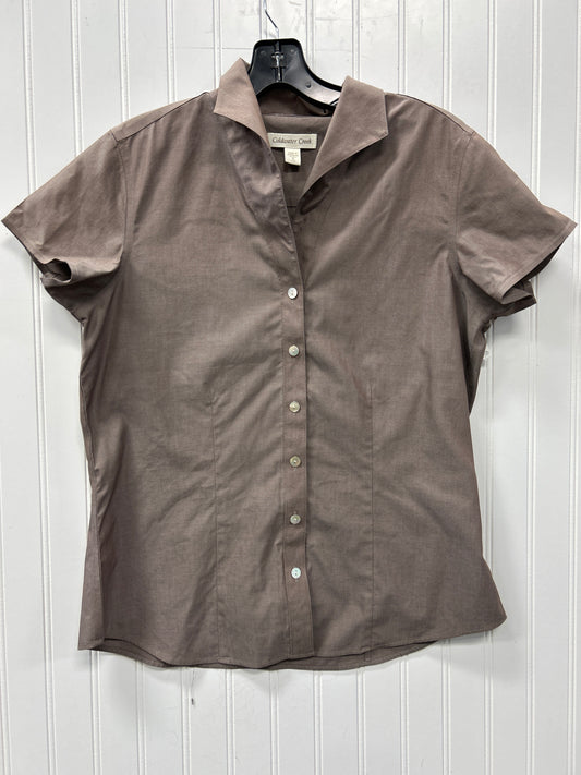 Blouse Ss By Coldwater Creek In Brown, Size:S