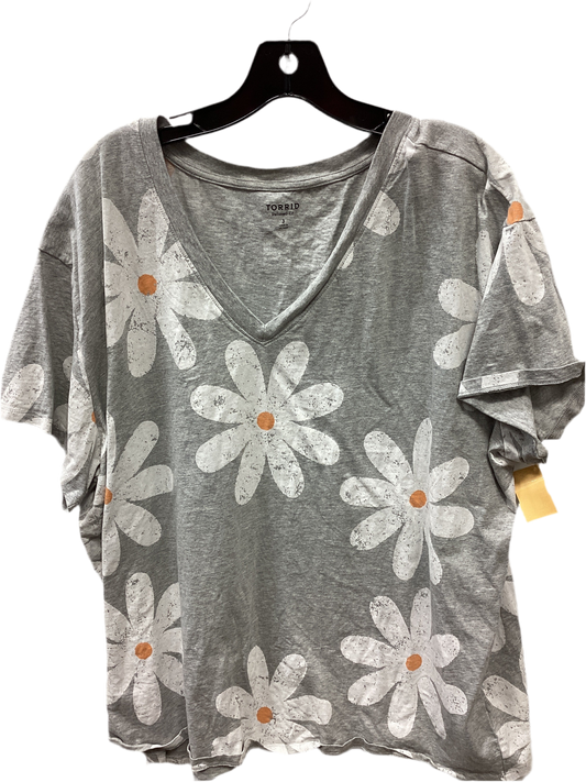 Top Ss By Torrid In Grey, Size:3X
