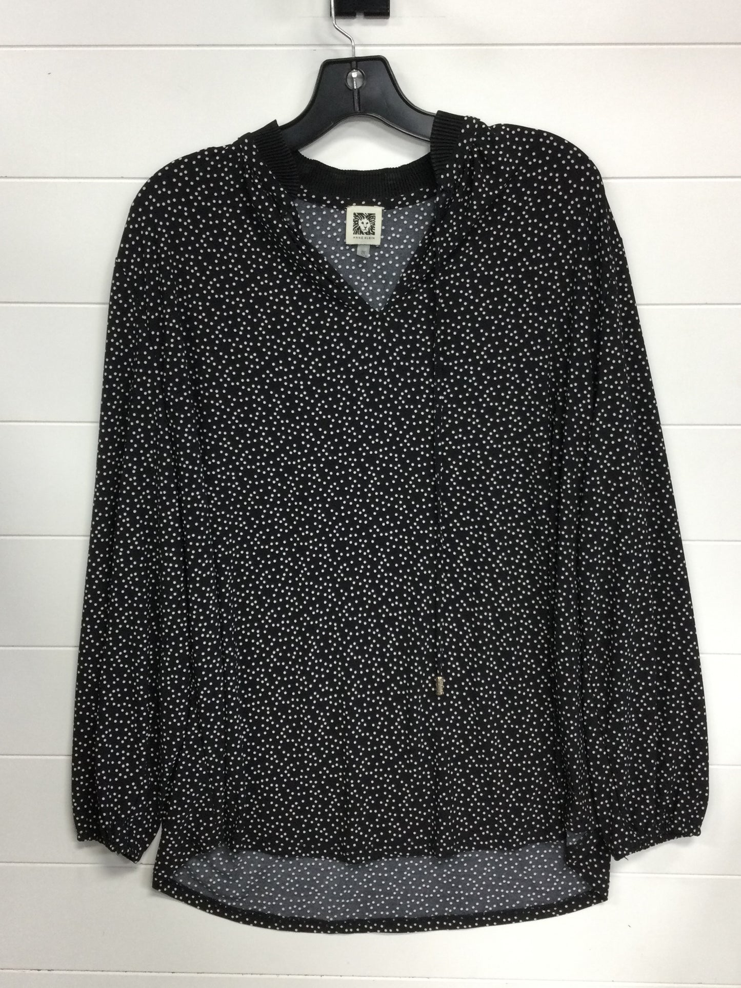 Top Ls By Anne Klein In Black, Size:2X