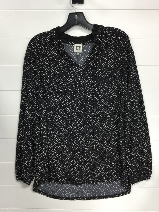 Top Ls By Anne Klein In Black, Size:2X