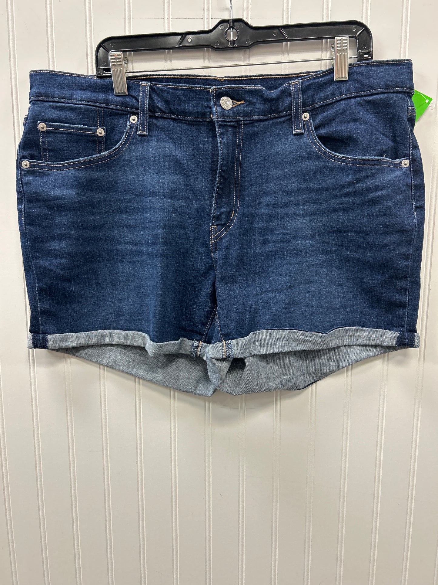 Shorts By Levis In Blue Denim, Size:14