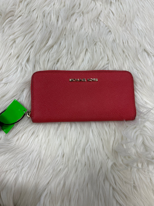 Wallet By Michael By Michael Kors In Peach, Size:Large