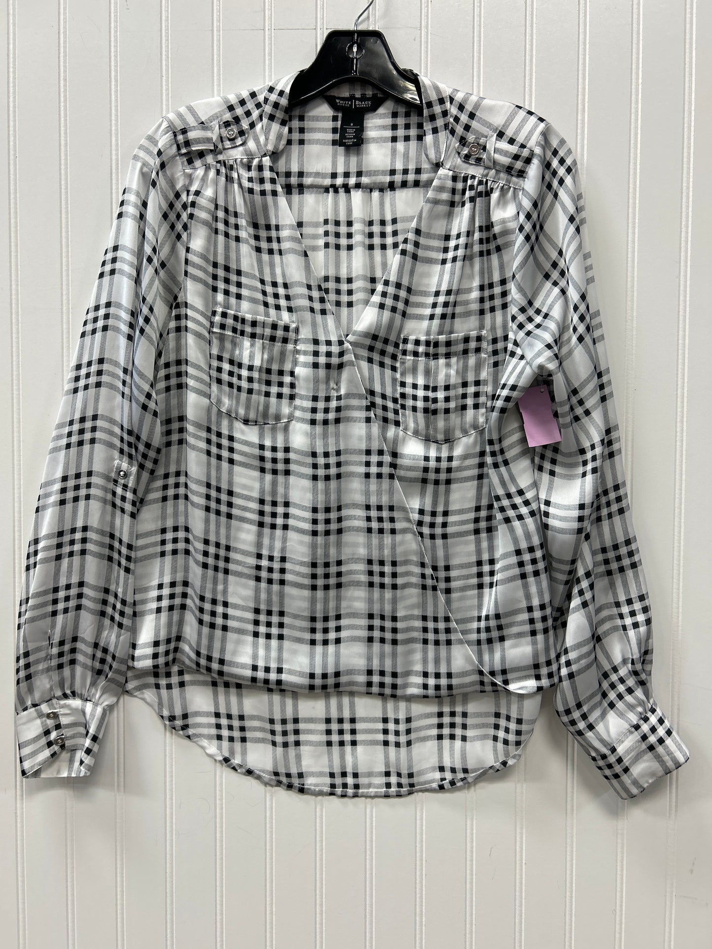 Top Ls By White House Black Market In Black & White, Size:8