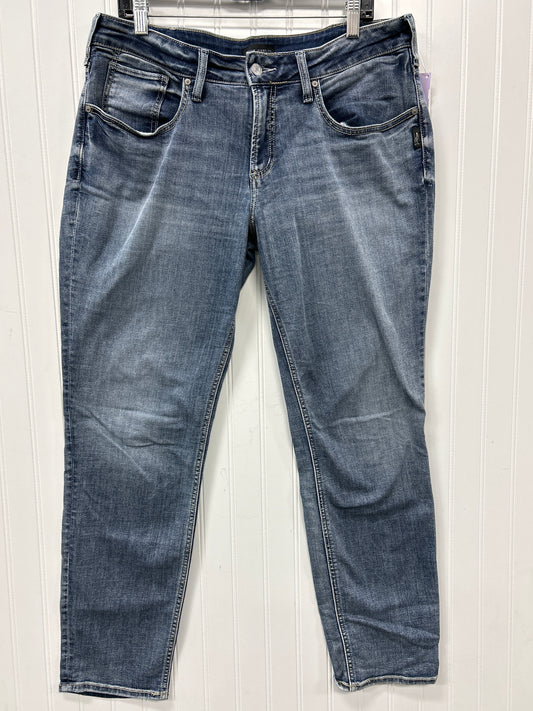 Jeans Boyfriend By Silver In Blue Denim, Size:12