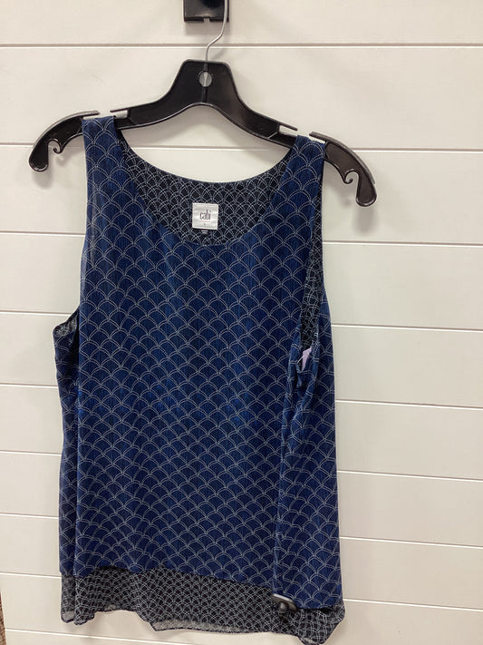 Top Sleeveless By Cabi In Blue, Size:L