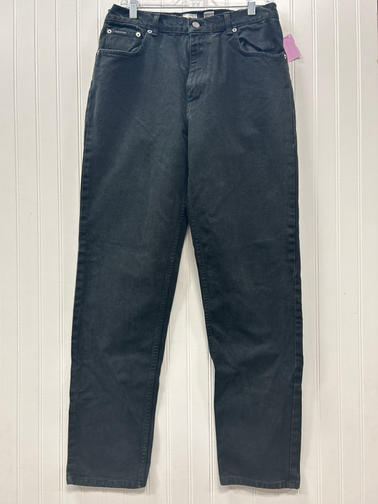 Jeans Straight By Calvin Klein In Black Denim, Size:12