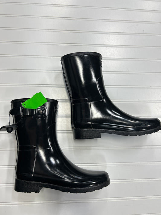 Boots Rain By Hunter In Black, Size:8