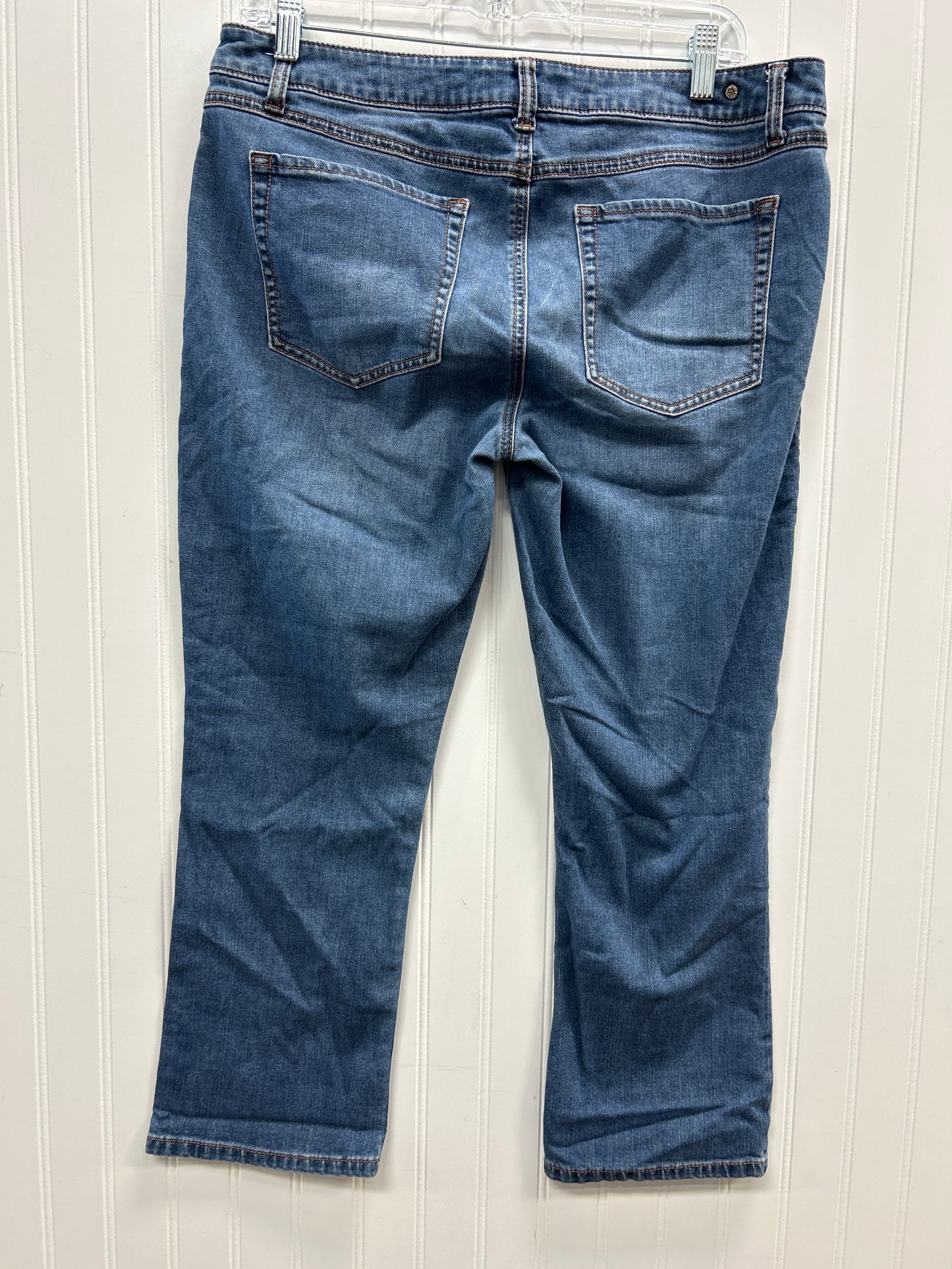 Jeans Skinny By Cabi In Blue Denim, Size:12