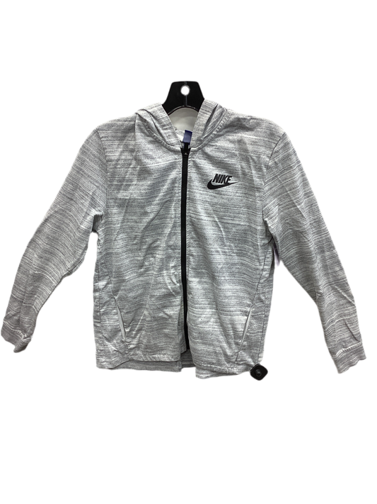 Athletic Jacket By Nike Apparel In Grey, Size:M