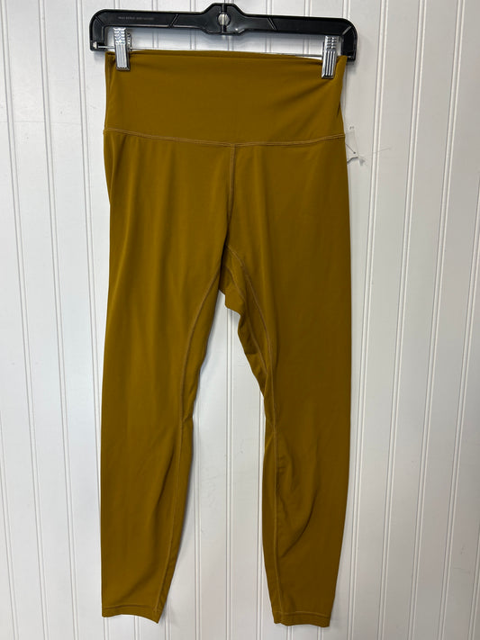 Athletic Leggings By Lululemon In Yellow, Size:8