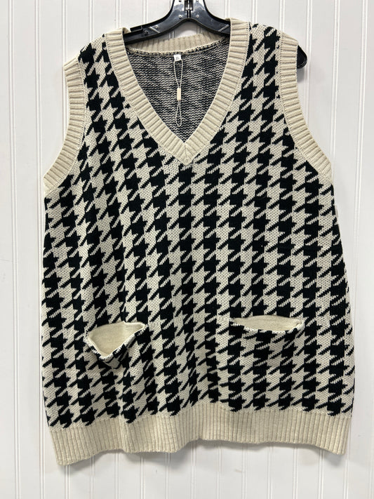 Dress Sweater By Clothes Mentor In Black & Cream, Size:Xl