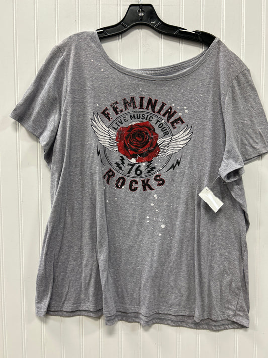 Top Ss By Lane Bryant In Grey, Size:2X