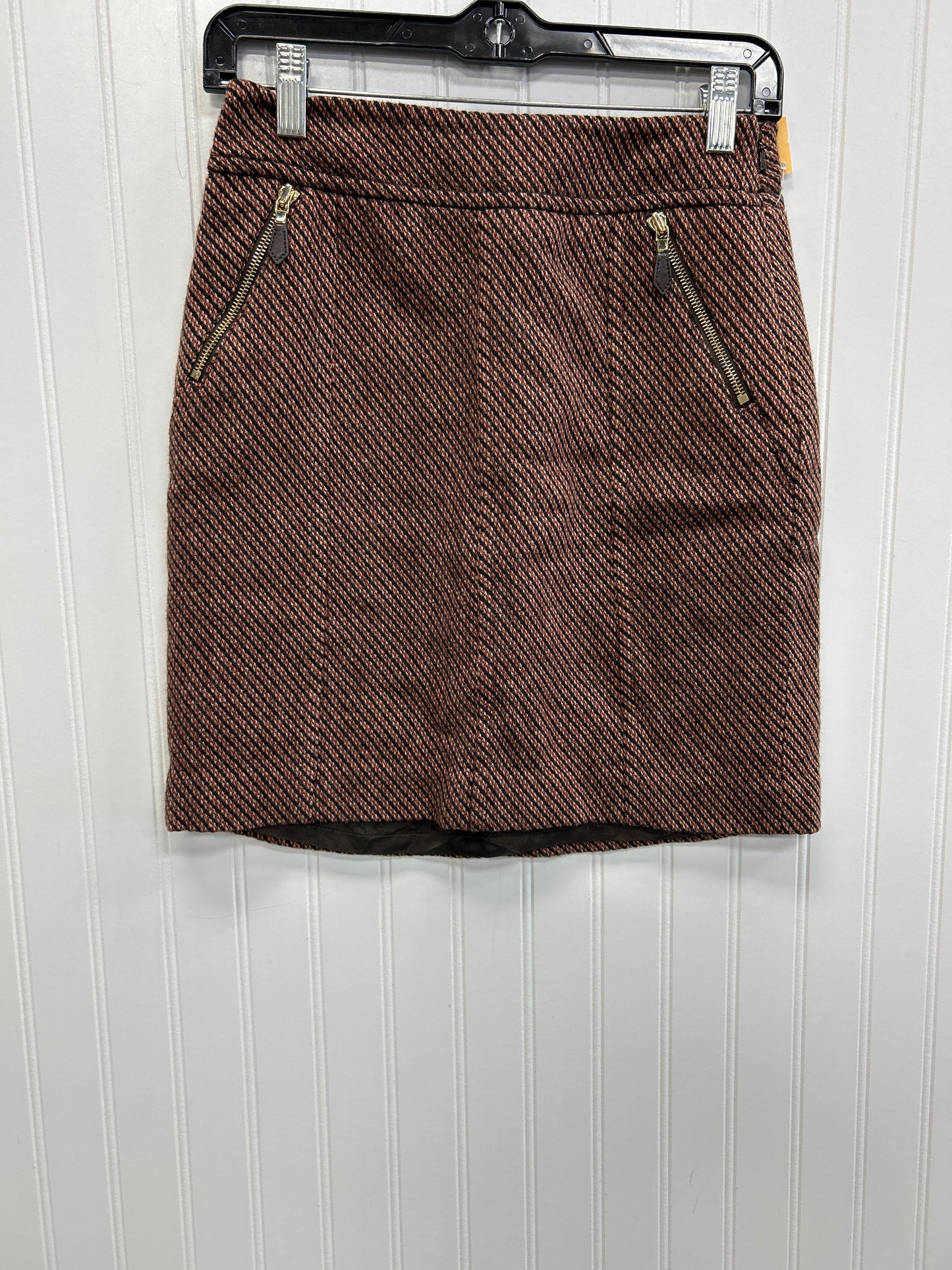 Skirt Midi By Ann Taylor In Brown, Size:2P