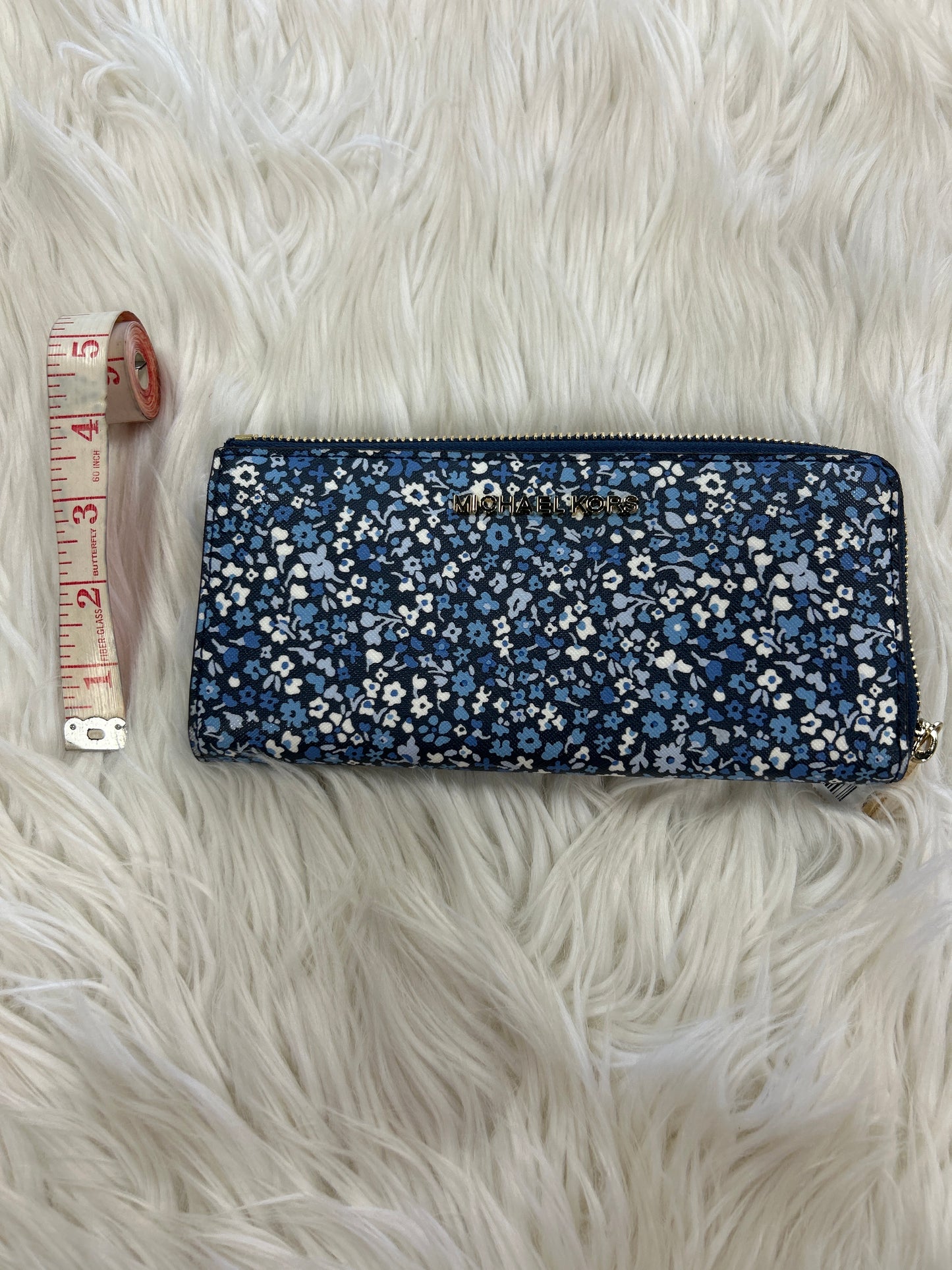 Wallet Designer By Michael Kors In Blue, Size:Medium