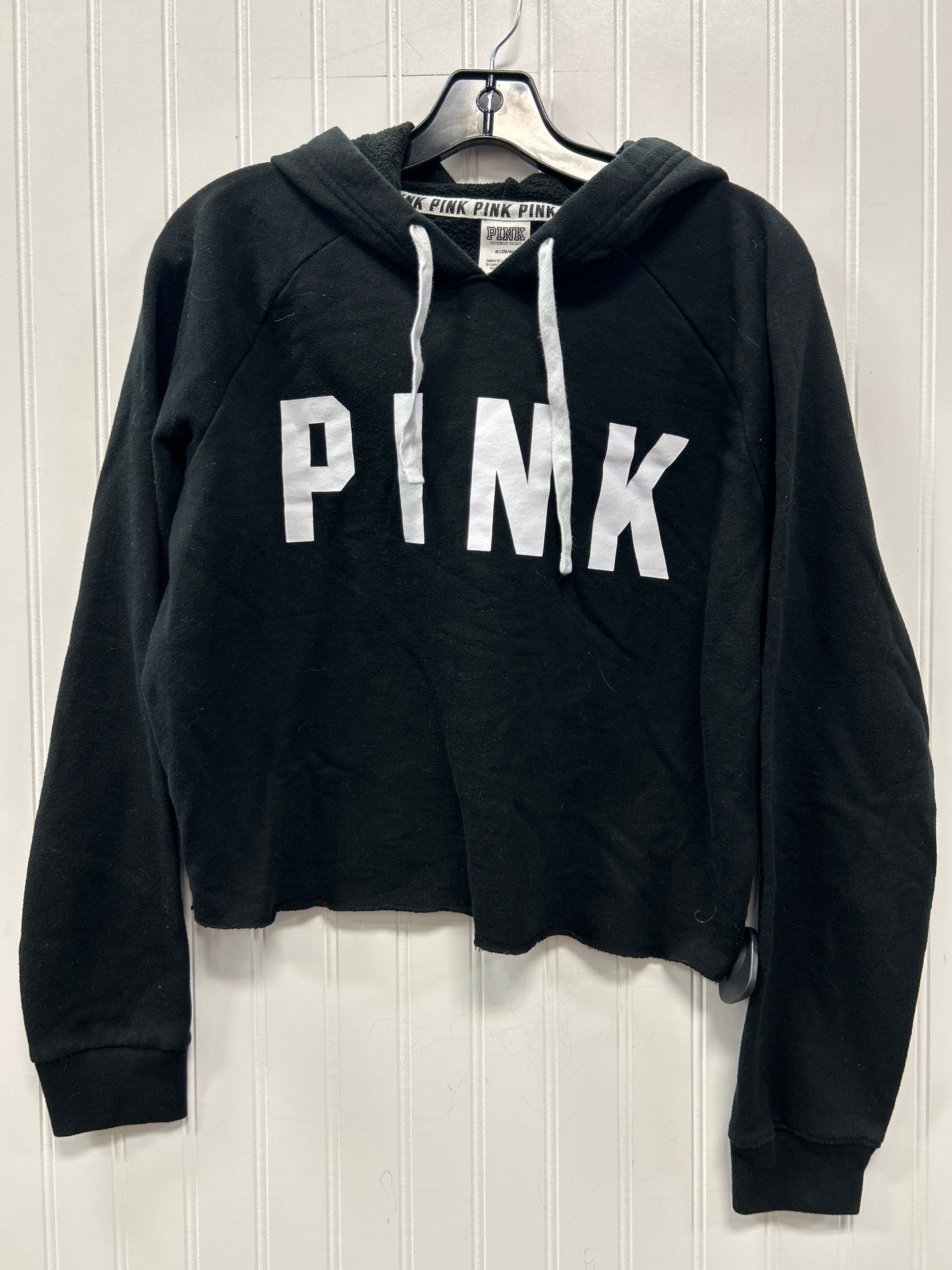 Sweatshirt Hoodie By Pink In Black, Size:M