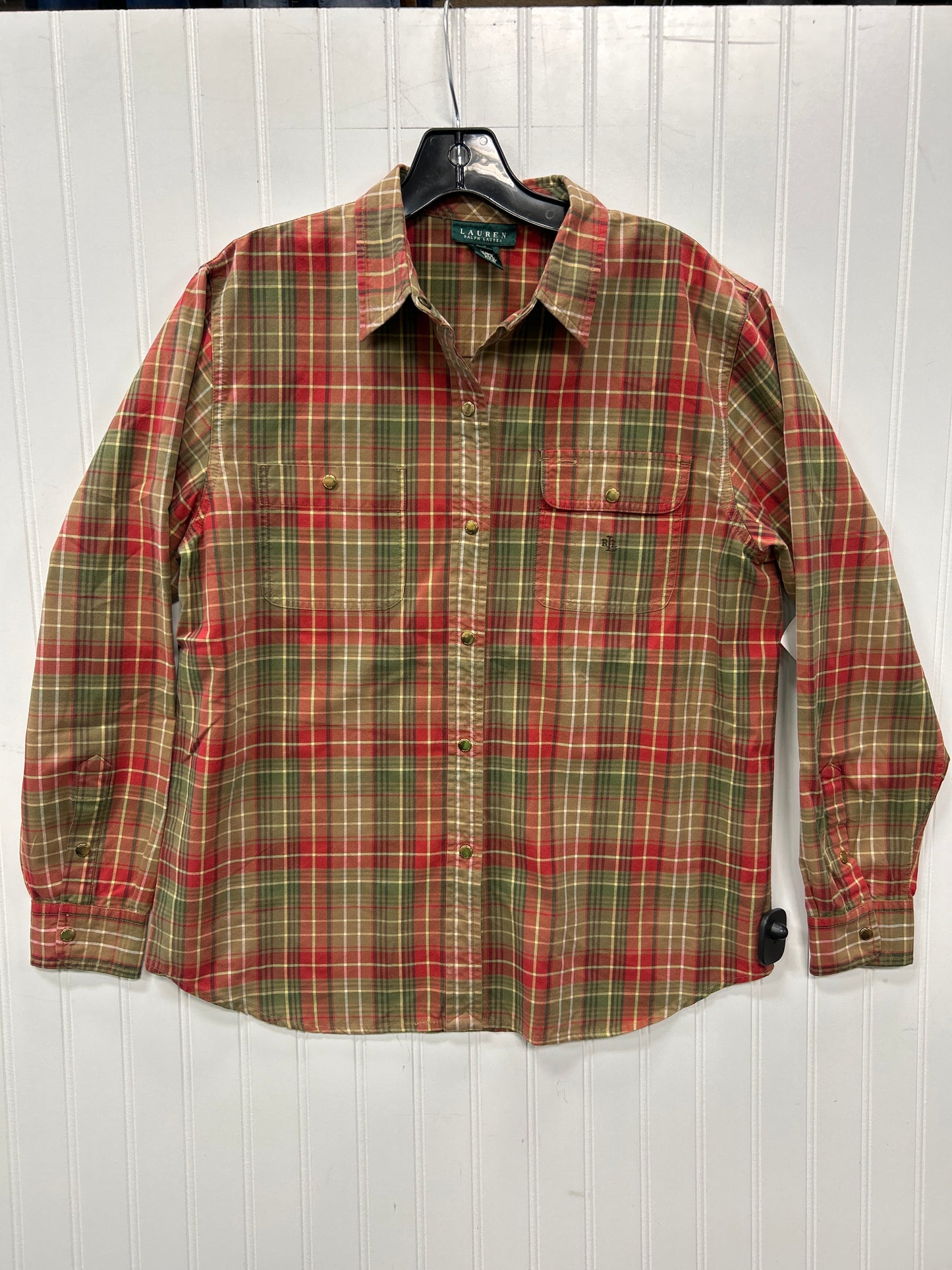 Top Ls By Lauren By Ralph Lauren In Tan, Size:L