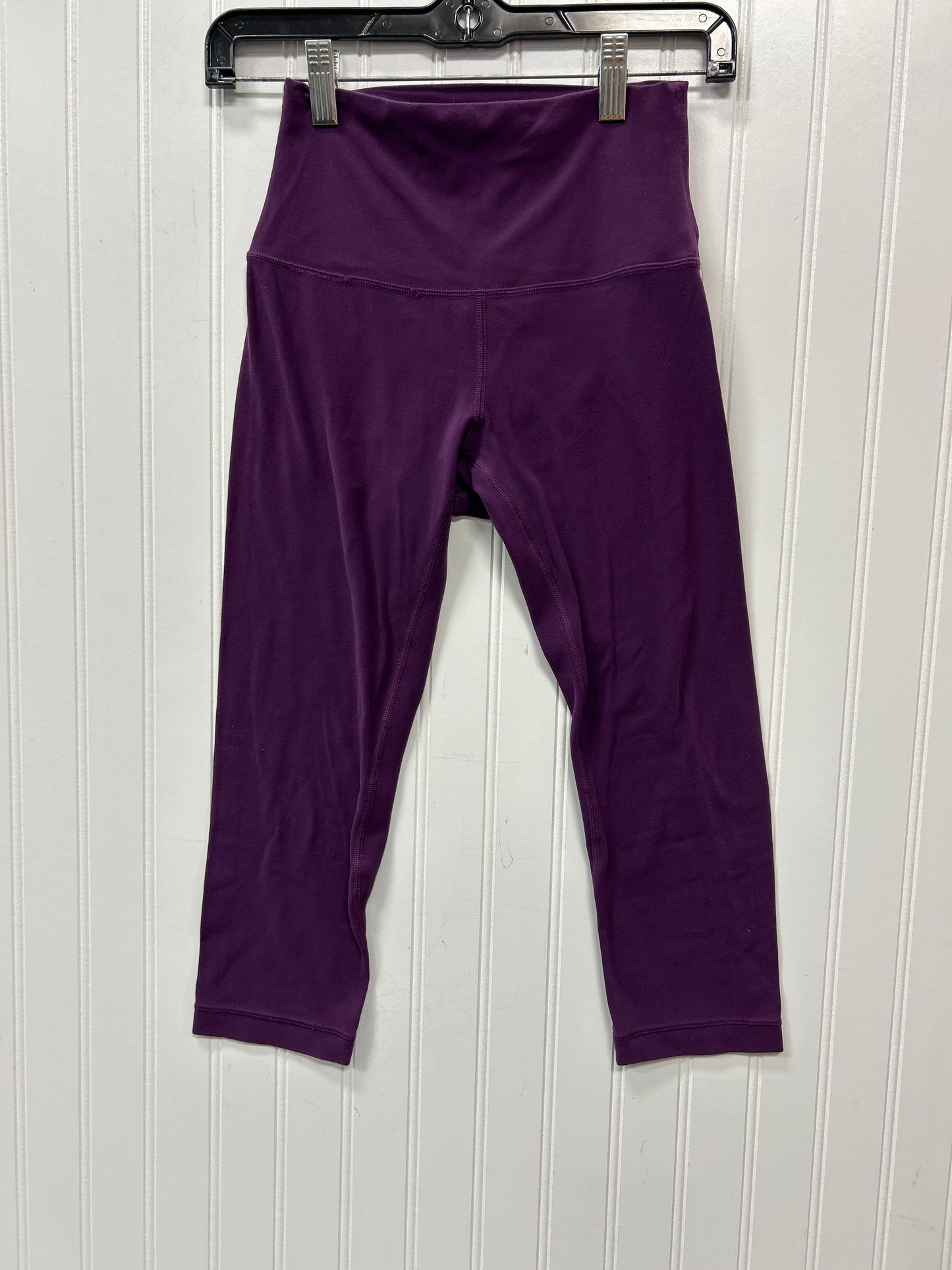 Athletic Leggings Capris By Lululemon In Purple, Size:4