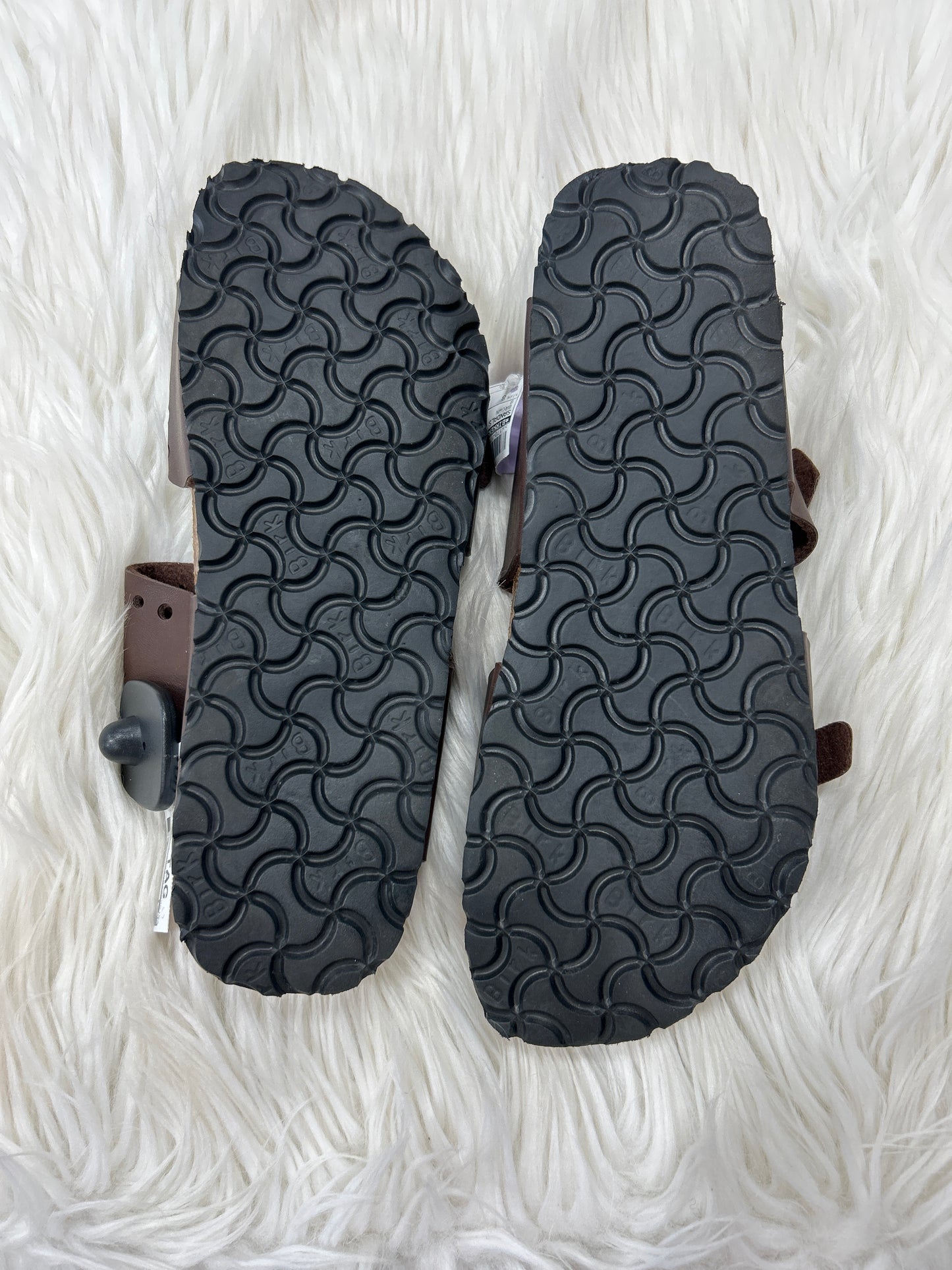 Sandals Flats By Birkenstock In Brown, Size:8