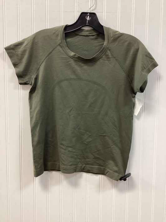 Athletic Top Ss By Lululemon In Green, Size:S
