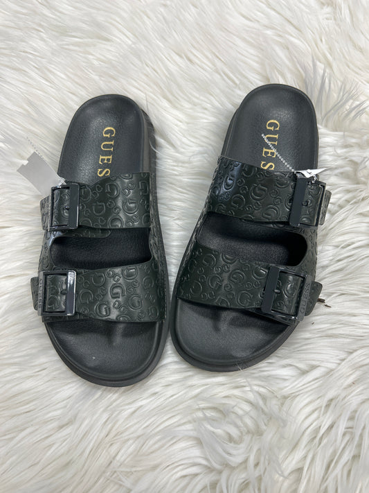 Sandals Flats By Guess In Black, Size:8