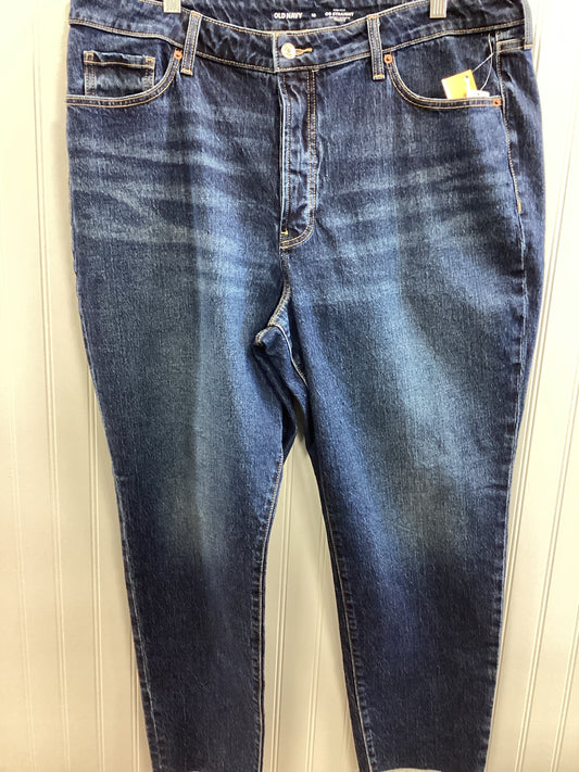 Jeans Straight By Old Navy In Blue Denim, Size:18