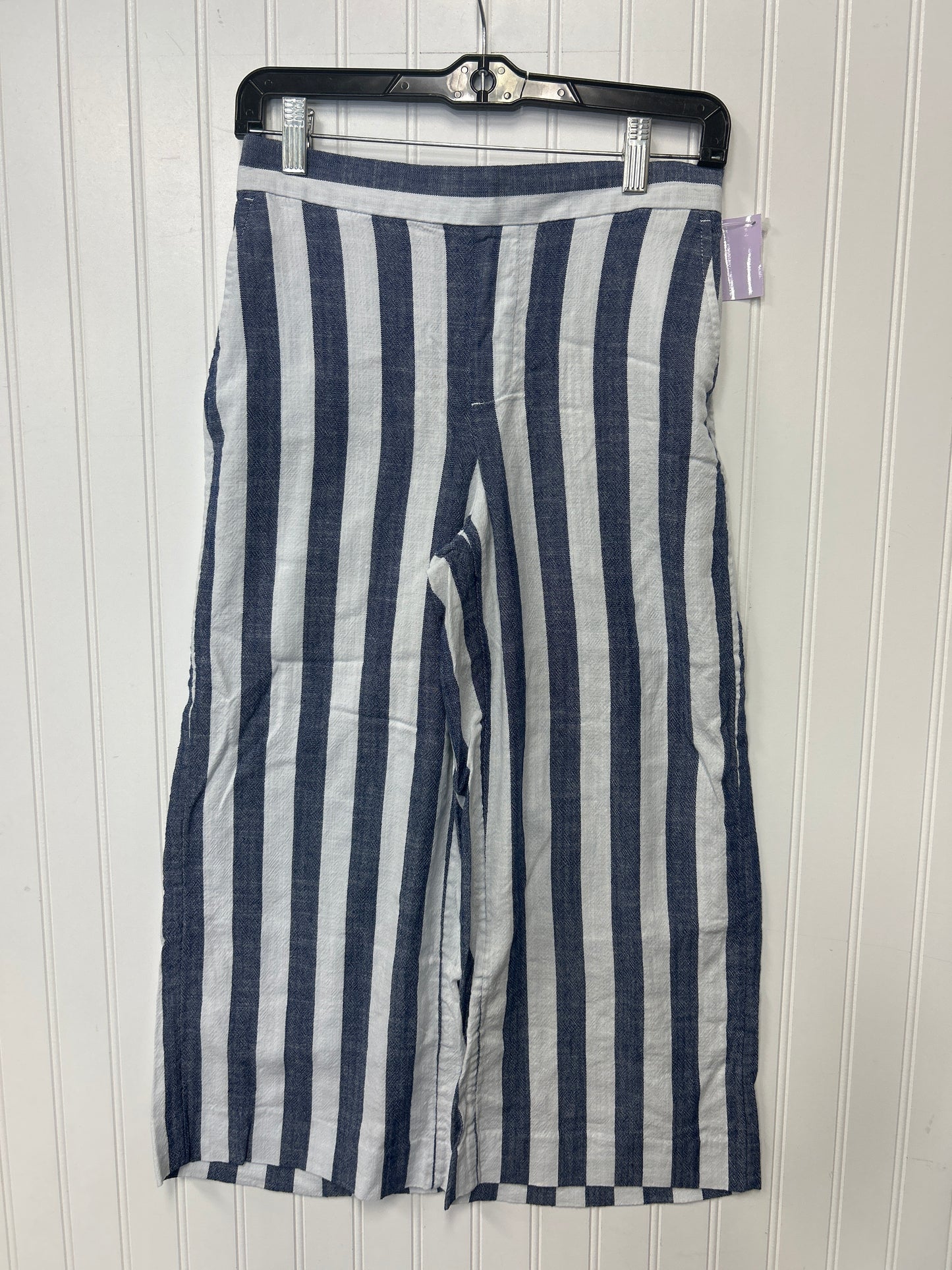 Pants Linen By Banana Republic In Black & White, Size:4P