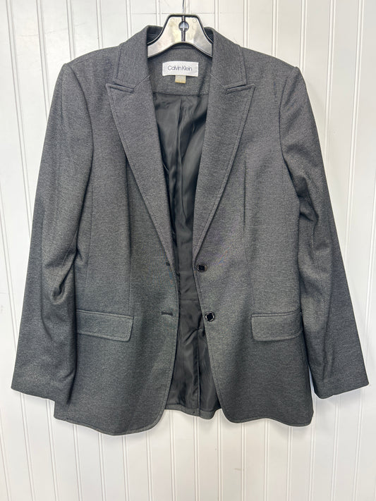 Blazer By Calvin Klein In Grey, Size:6