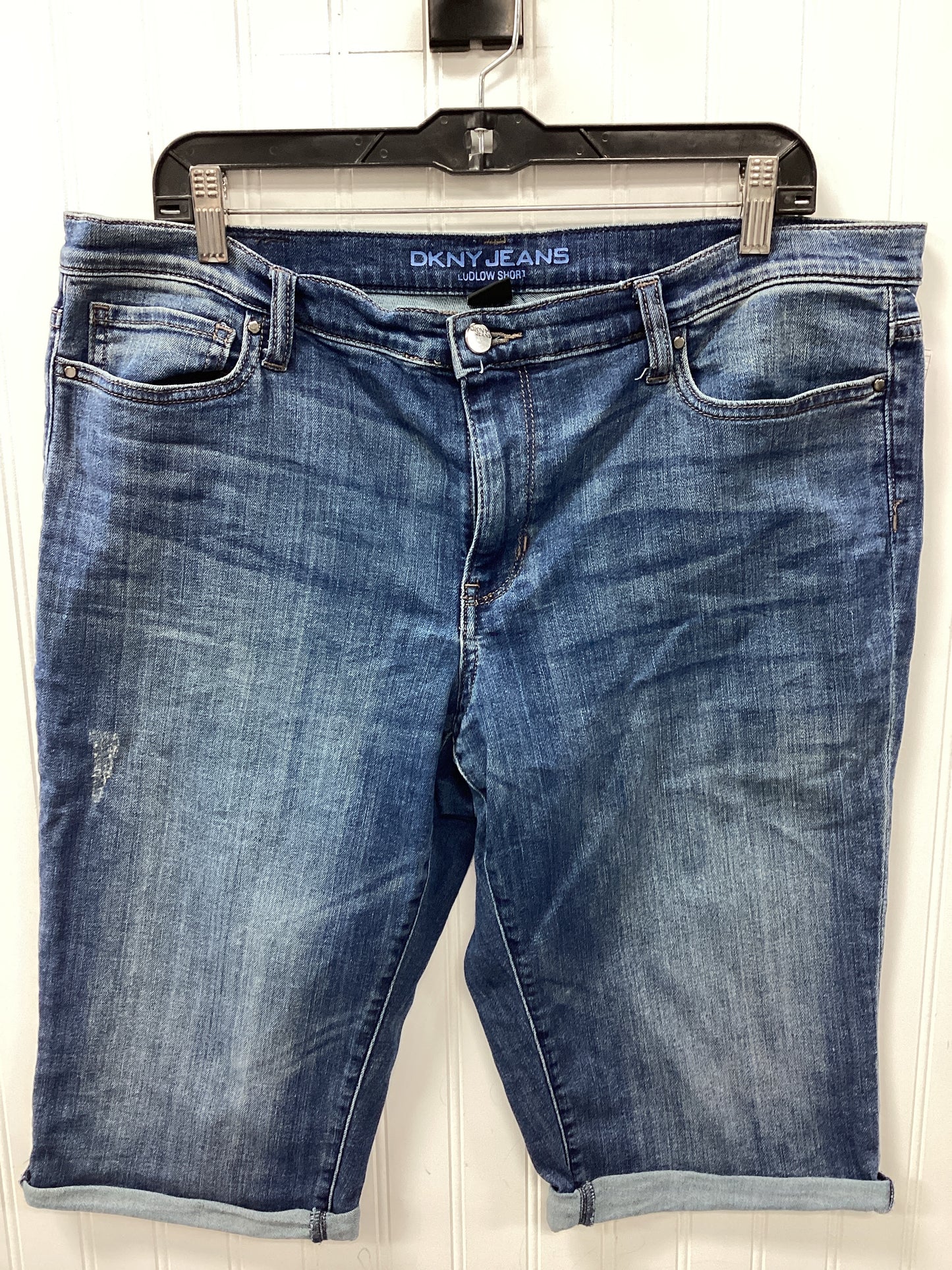 Shorts By Dkny In Blue Denim, Size:16
