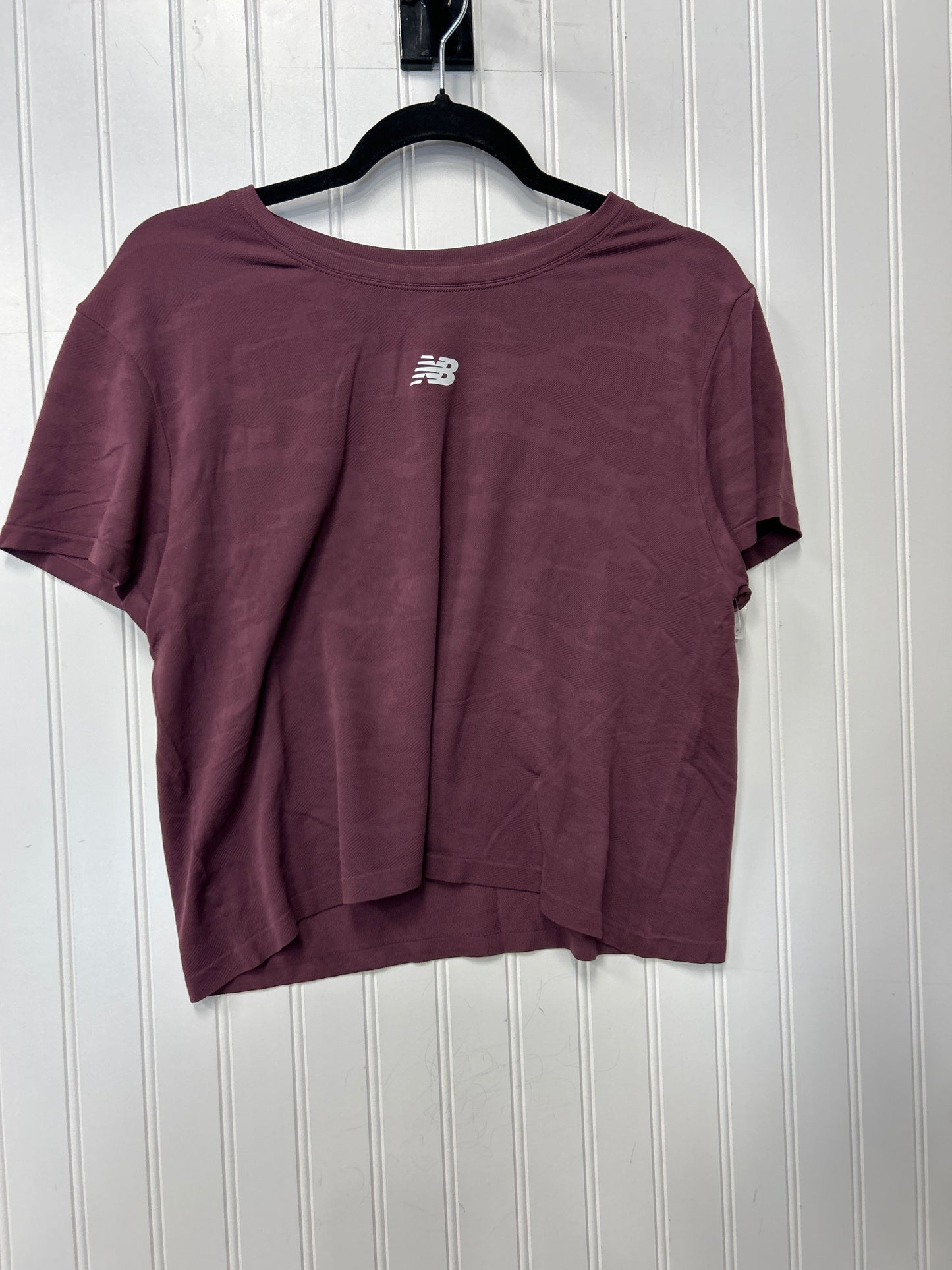 Athletic Top Ss By New Balance In Purple, Size:Xl
