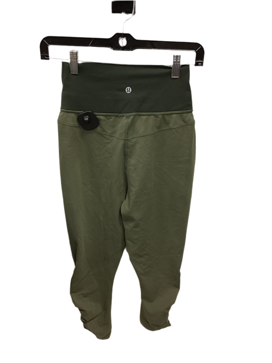 Athletic Leggings Capris By Lululemon In Green, Size:4
