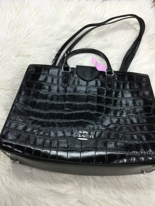 Handbag Designer By Coach In Black, Size:Large