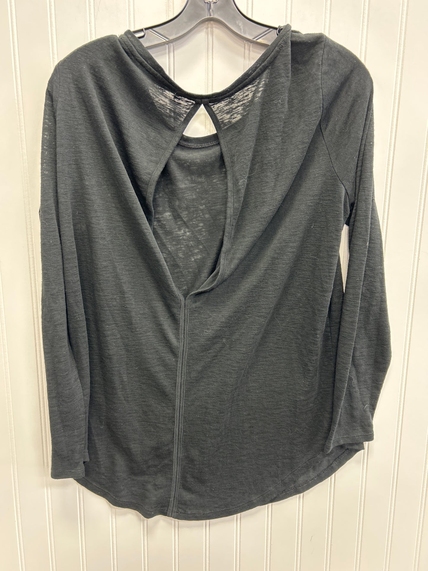 Athletic Top Ls Crewneck By Athleta In Black, Size:L