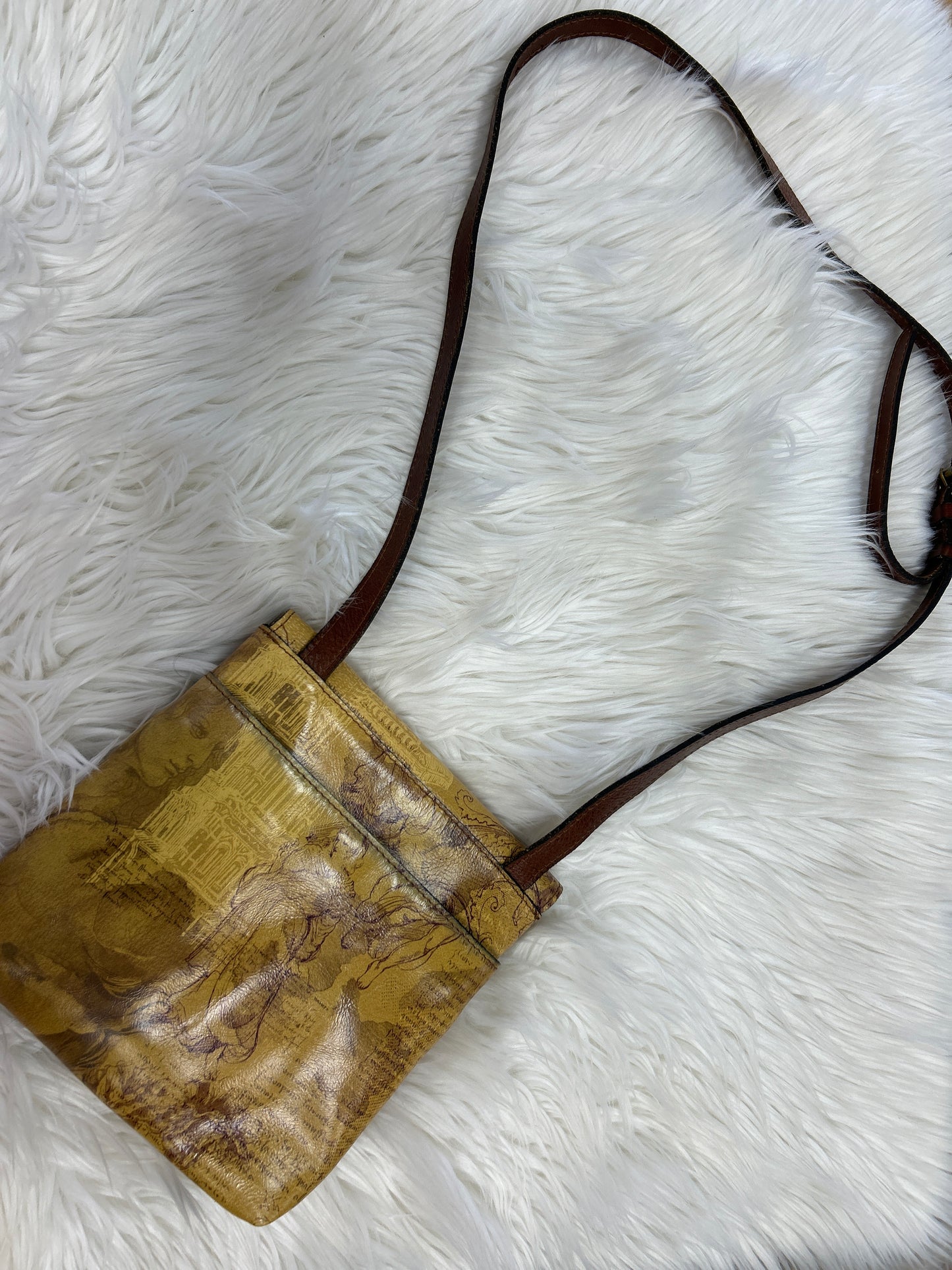 Crossbody Designer By Patricia Nash In Tan, Size:Medium