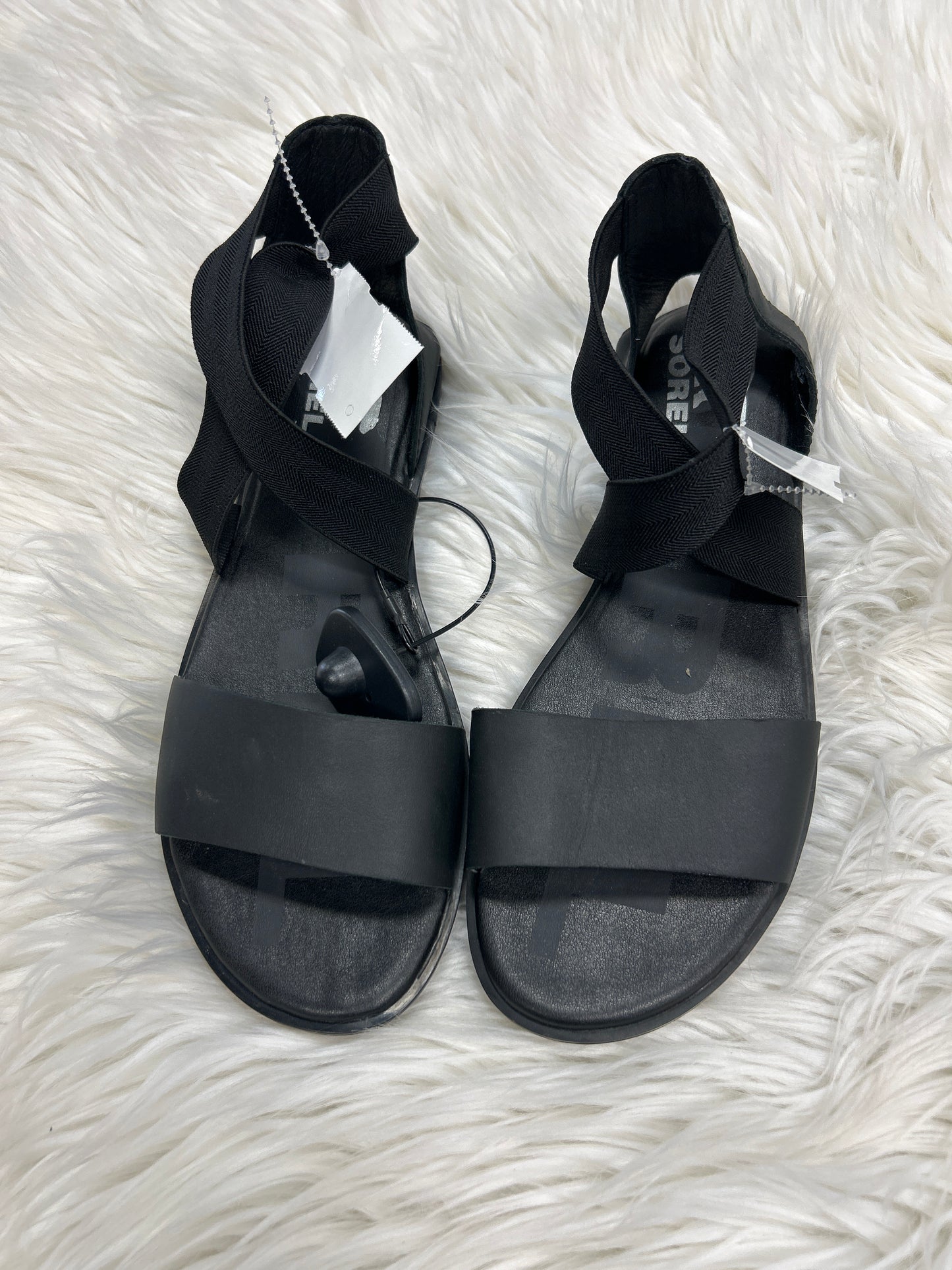 Sandals Flats By Sorel In Black, Size:9.5