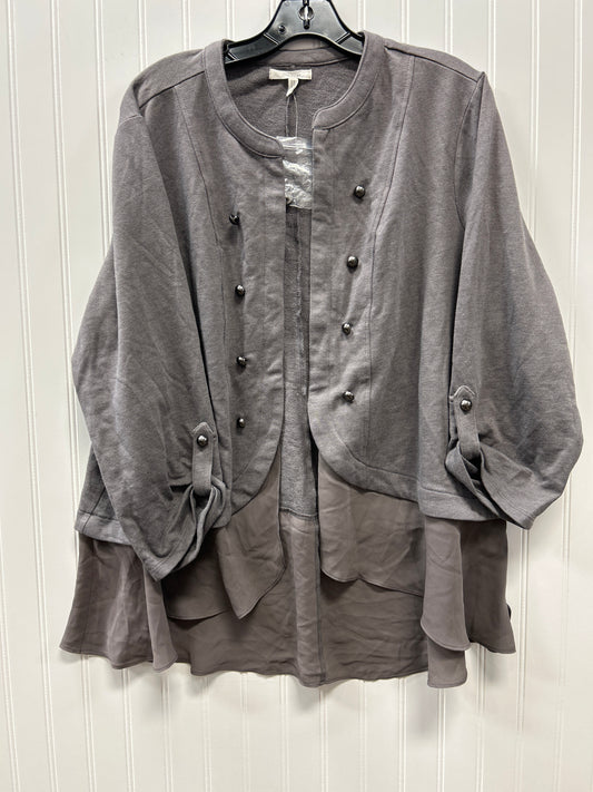 Blouse Ls By Maurices In Grey, Size:M NWT
