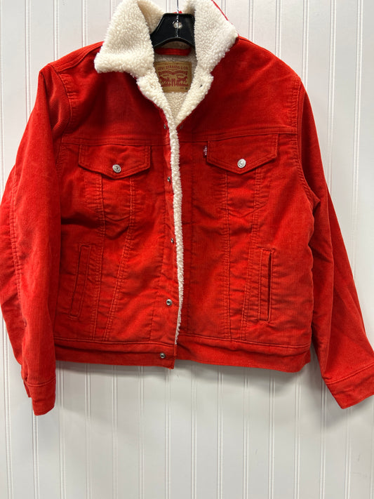 Jacket Denim By Levis In Orange, Size:M