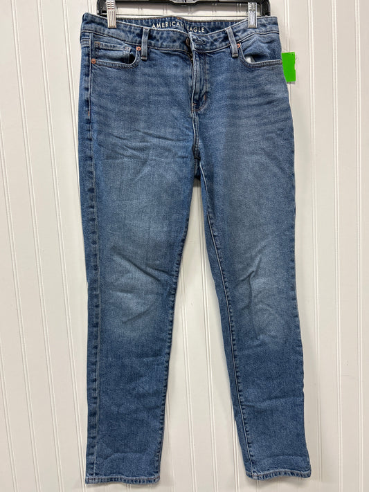 Jeans Straight By American Eagle In Blue Denim, Size:4