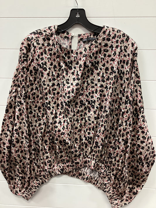 Top Ls By Zara In Black & Brown, Size:S