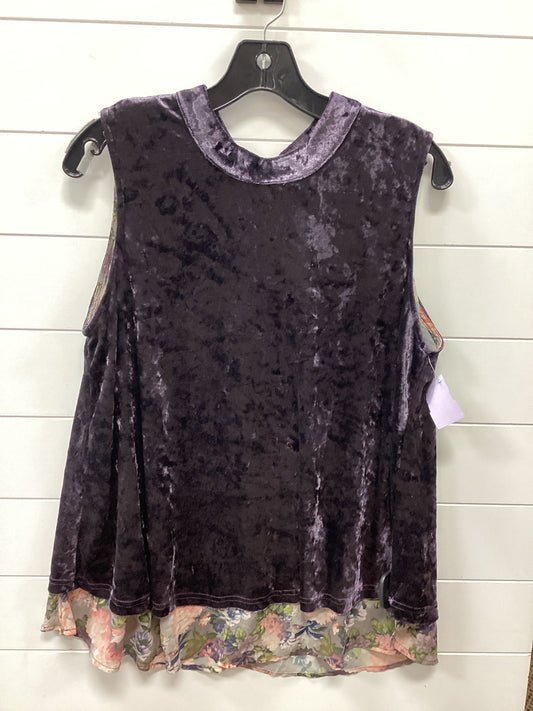 Top Sleeveless By Mystree In Purple, Size:L