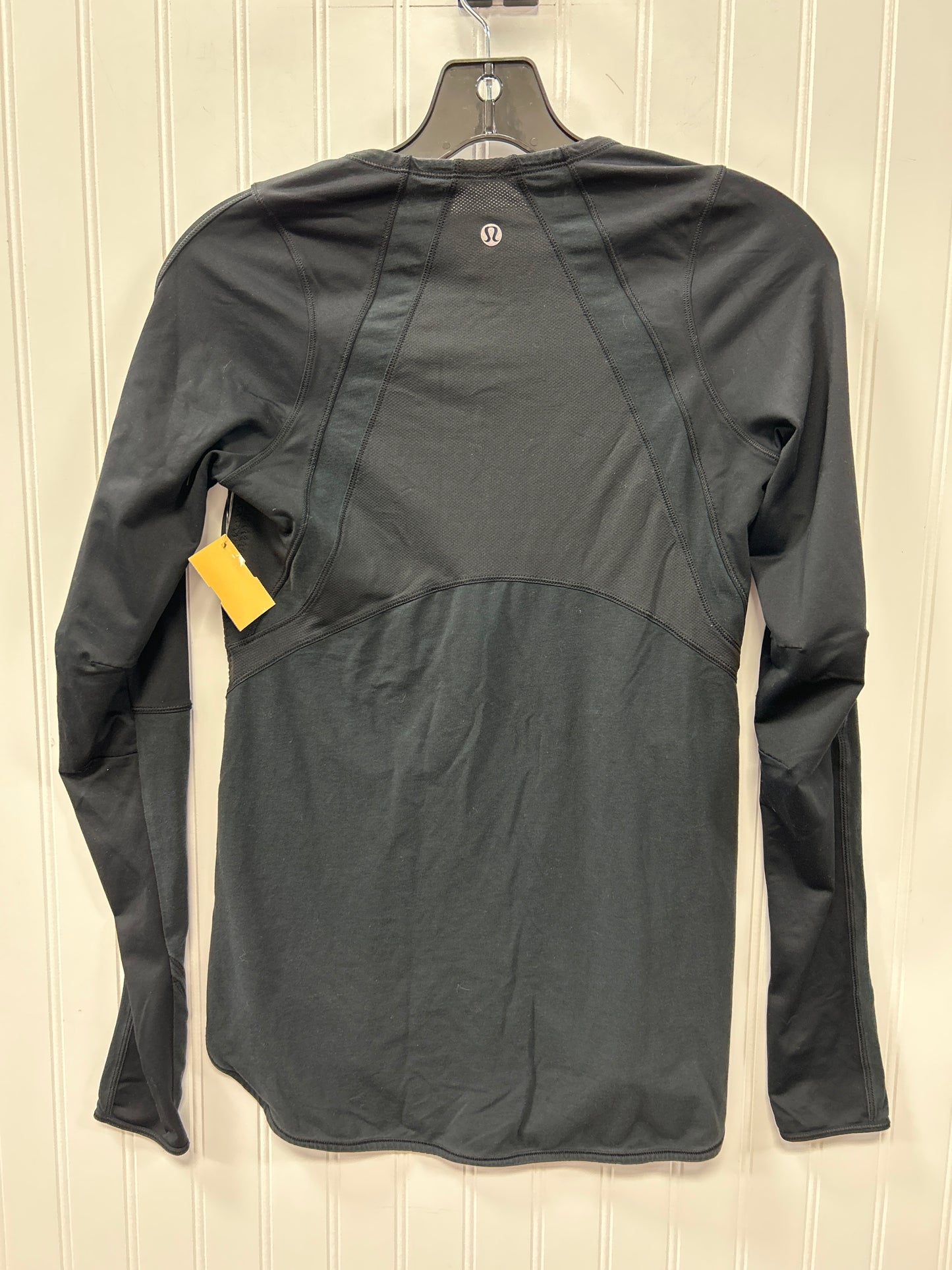 Athletic Top Ls Crewneck By Lululemon In Black, Size:4
