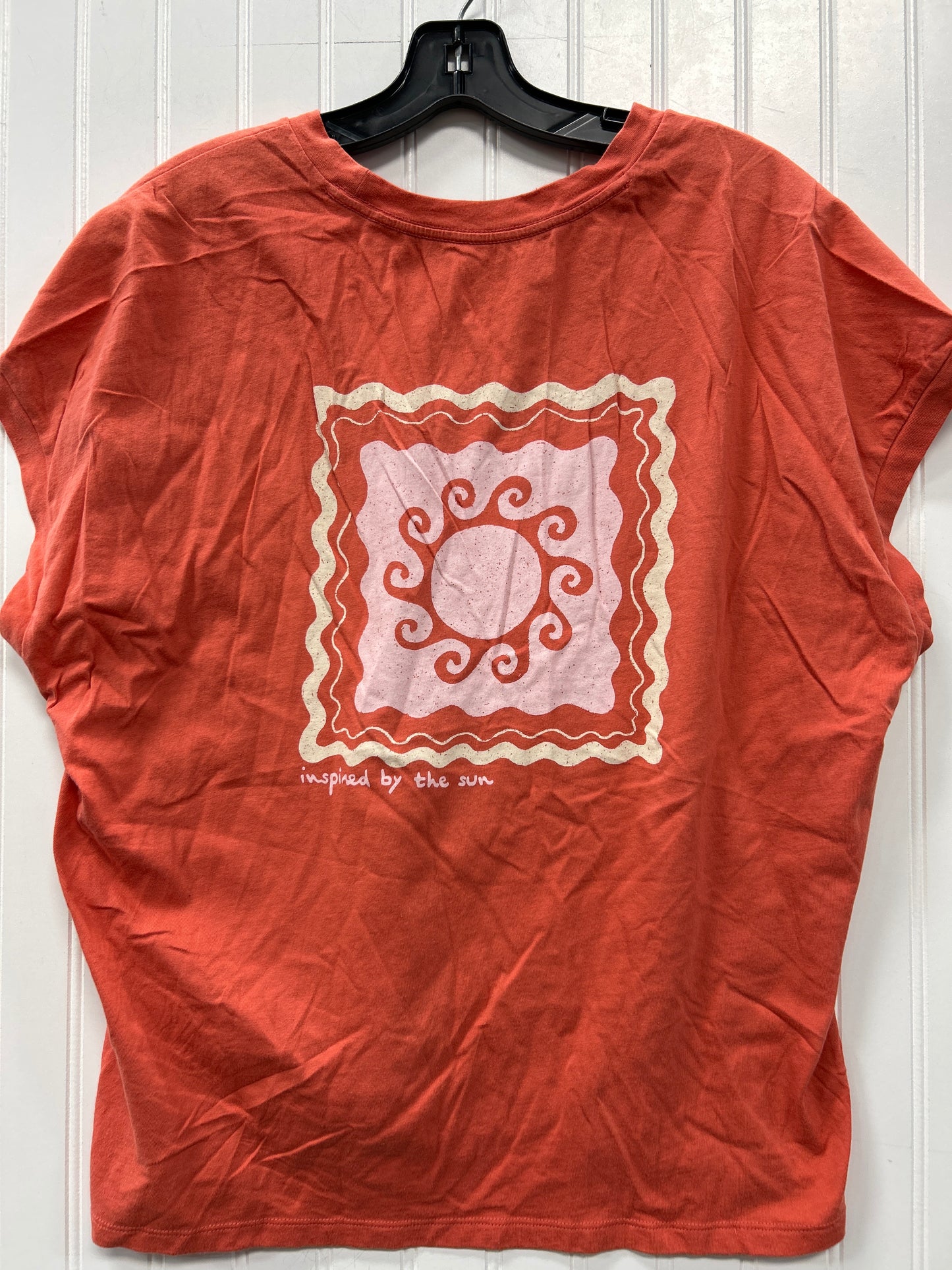 Top Ss By Anthropologie In Orange, Size:Xl