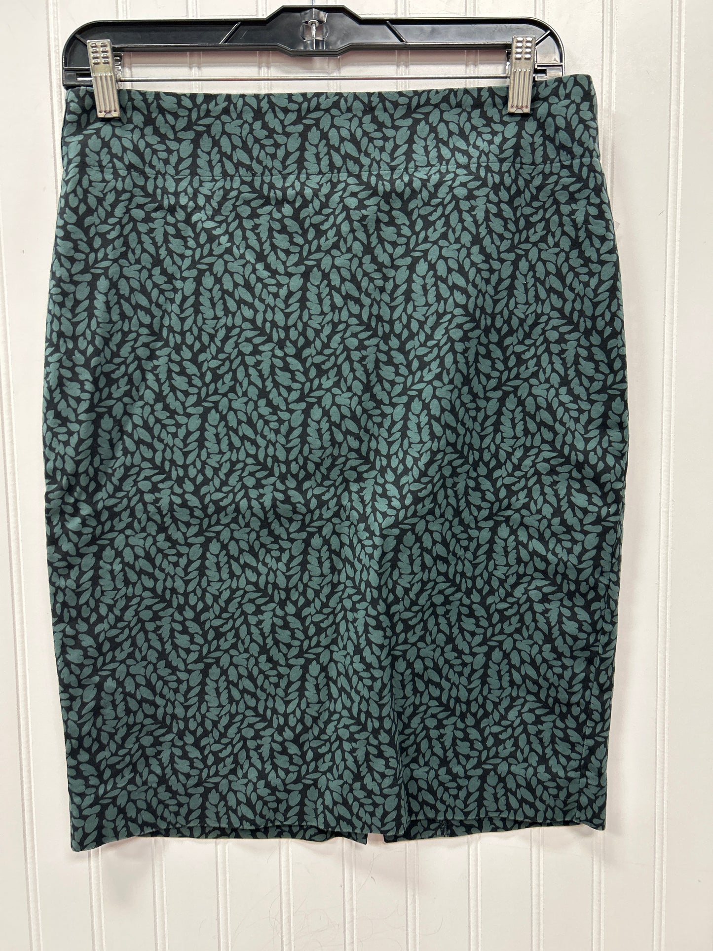 Skirt Midi By Loft In Black & Green, Size:4