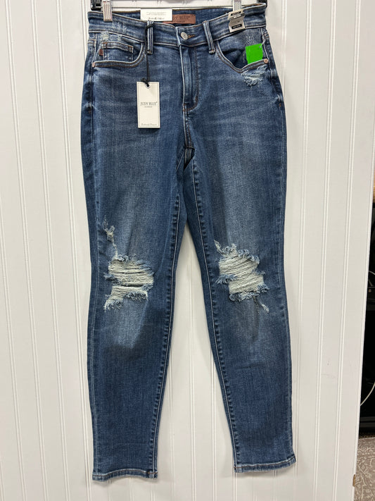 Jeans Boyfriend By Judy Blue In Blue Denim, Size:4