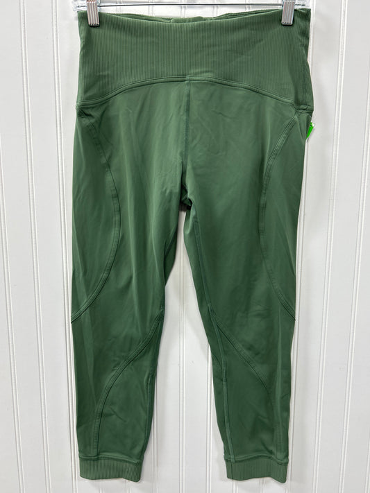Athletic Leggings Capris By Lululemon In Green, Size:10