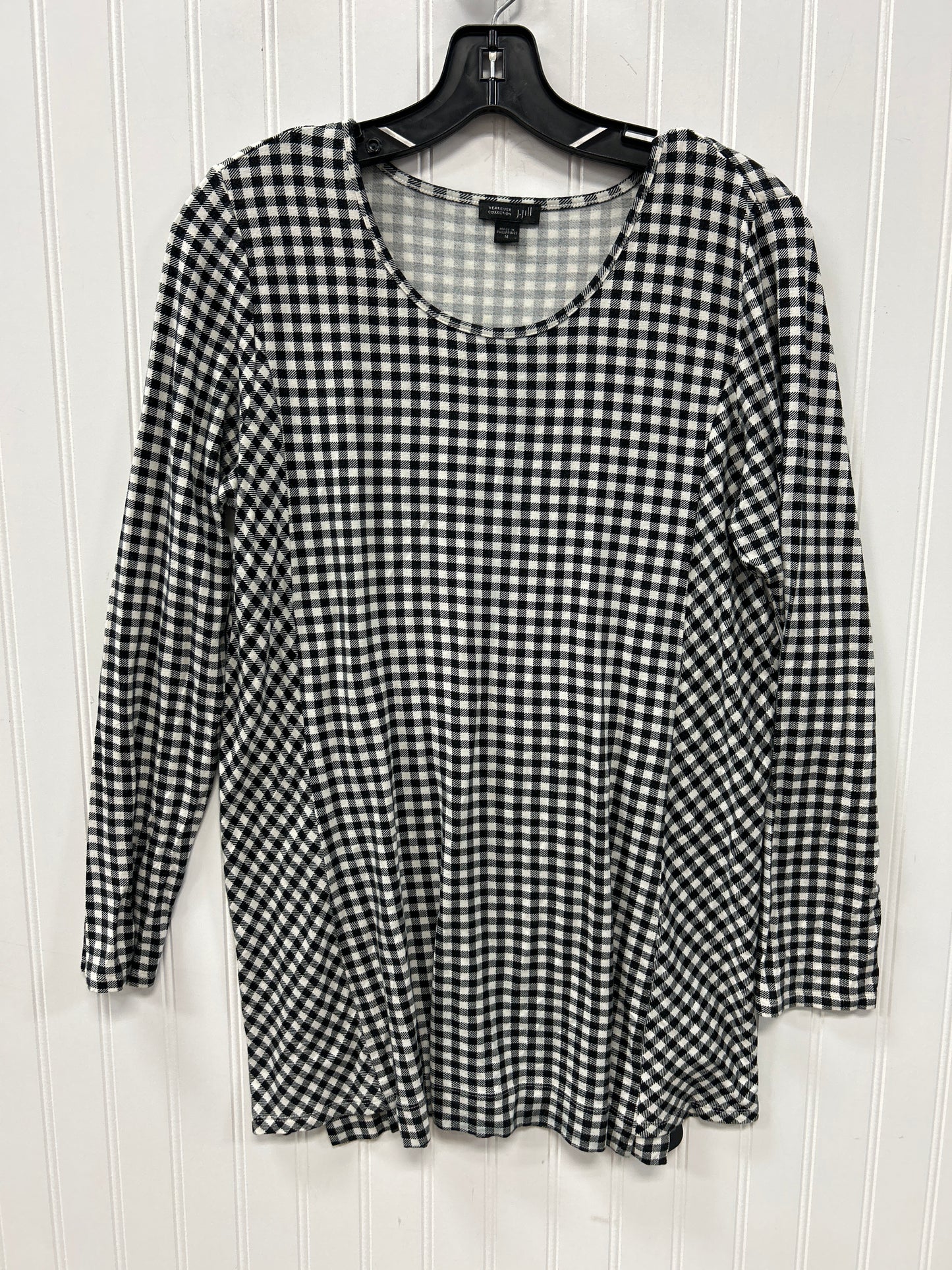 Top Ls By J. Jill In Black & White, Size:M