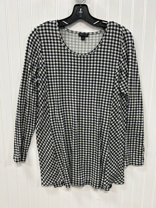 Top Ls By J. Jill In Black & White, Size:M