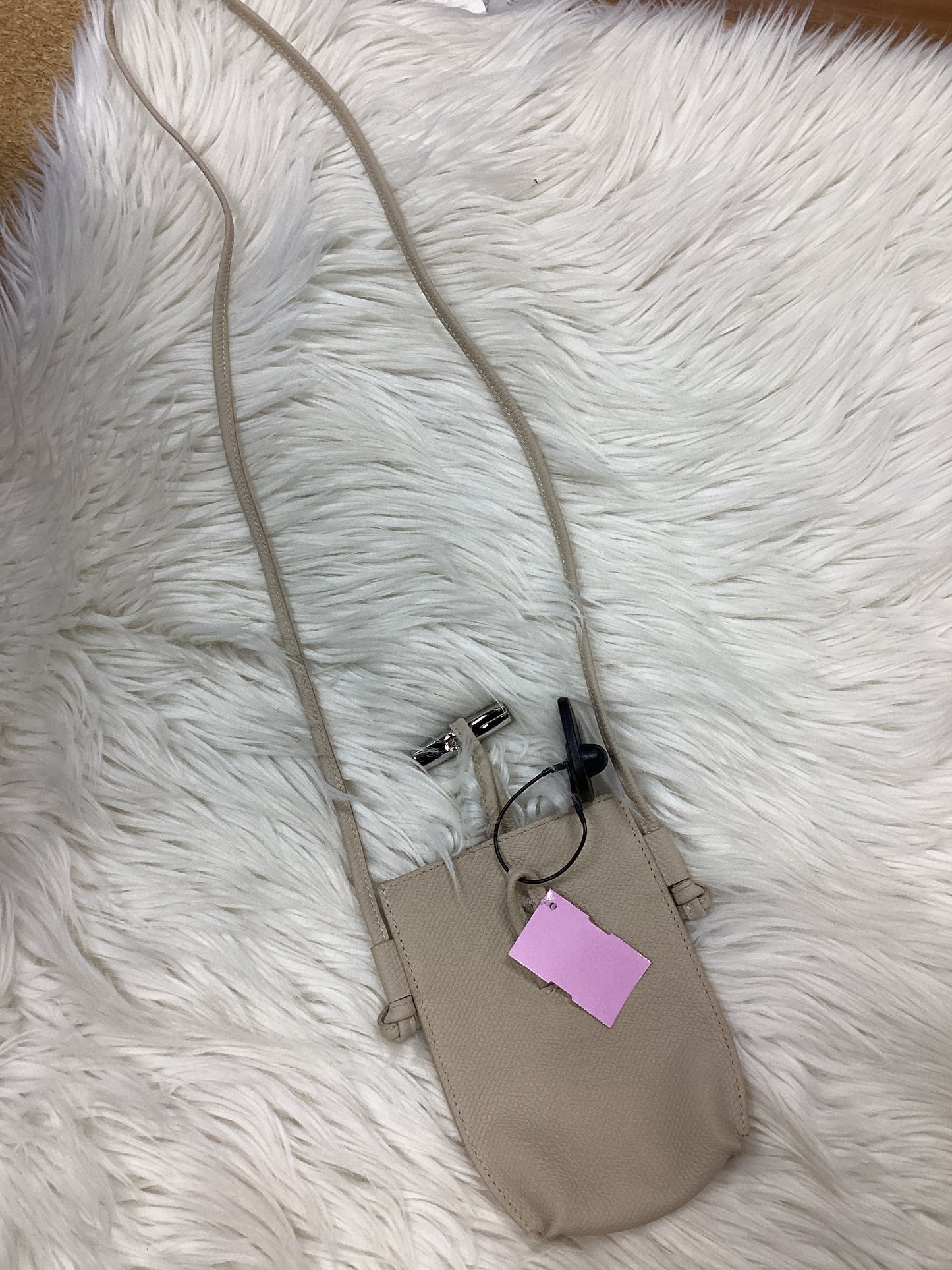 Handbag Designer By Longchamp In Cream, Size:Small